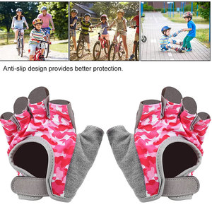 Gants de vélo de course pour enfants, nouveau Design élégant, à la mode, imprimé avec impression sur les doigts courts, 2022, vente en gros - Product Image 3