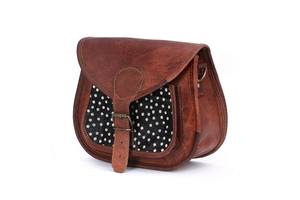 Sac en cuir véritable vintage élégant pour femmes avec vente de grande capacité se termine ici! Caractéristiques Imprimé animal pour les filles - Product Image 3