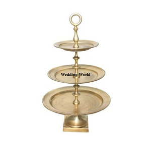 Support à gâteau en aluminium Excellente qualité Porte-gâteau de créateur fait à la main Haute qualité Vente à chaud Support à gâteau en métal de luxe - Product Image 3