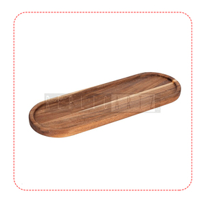 Bandeja para servir café y aperitivos de madera natural de alta calidad, centro de mesa elegante para cocina o sala de estar a precio mayorista - Product Image 1