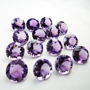 Exportación de grado 100% amatista púrpura natural forma redonda piedras preciosas curativas sueltas en corte facetado piedras de tamaño personalizado OEM - Product Image 5