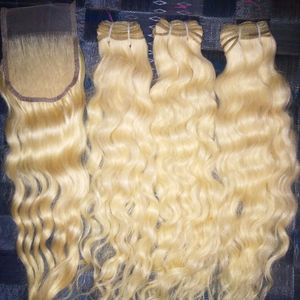 Authentiques Extensions de Cheveux Vierges Indiens Bruts en Vrac, Simple Trame, Provenant des Temples, Style Ondulé Doux au Toucher - Product Image 2