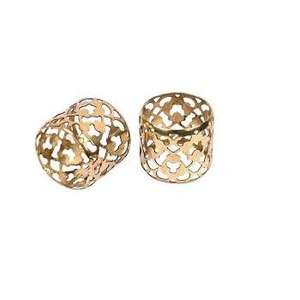 Soporte para servilletas de diseño clásico, COLOR dorado, latón, forma redonda, Económico - Product Image 1