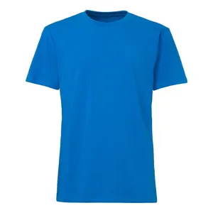 Blue Color 100% Cotton High Quality Export Oriented O Neck Short Sleeve T Shirt For Men's From Bangladesh