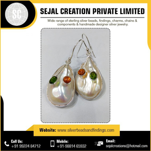 Venta mundial de pendientes de piedras preciosas de Plata de Ley 925 a la moda chapados en oro de 24 quilates al por mayor pendientes de tuerca de oro de Dubái - Product Image 3
