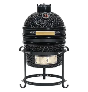 Offset Barbecue Raucher Hoch leistungs grill Grill Holzkohle Outdoor Garten Patio Keramik BBQ Raucher ofen