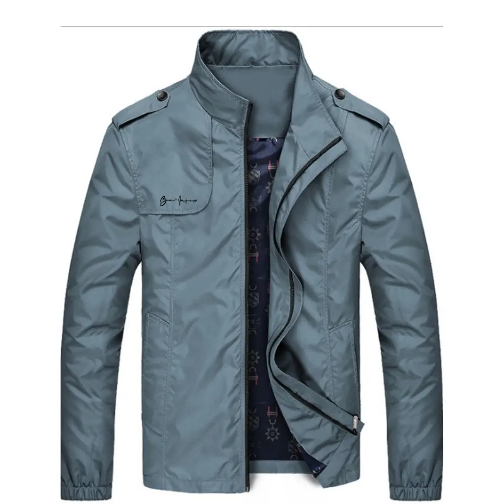 High Quality Men Fashion Spring Jacket Plus size 4XL Casual Windbreaker Stand Collar Jackets