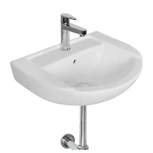 18x12 White Sanitary Ware Bathroom Home Kitchen Living Room Use Ceramic Wash Basin Lavabo Sink Hand Washbasin Factory India