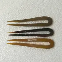 Glossy yellow horn hairpin, natural color horn comb from Vietnam