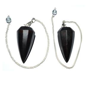 Pendule de guérison en bois Rose à facettes, pendule en bois - Product Image 1