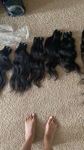 100% Extensiones de cabello Remy virgen indio crudo Onda del cuerpo Natural Máquina sin procesar Trama doble Directo de los proveedores - Product Image 3