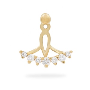 Pendientes <span class=keywords><strong>de</strong></span> Diamantes <span class=keywords><strong>de</strong></span> <span class=keywords><strong>Plata</strong></span> 925 con Bola <span class=keywords><strong>de</strong></span> Oro Sólido <span class=keywords><strong>de</strong></span> 3mm para Mujer - Product Image 1
