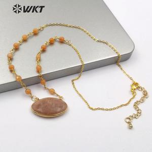 WT-N1168 Natural colgante de turquesa collar con cuentas de piedra collar de turquesa Natural collar elegante de la joyería del encanto - Product Image 4