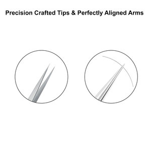 Pince à épiler pour cils en acier inoxydable de haute qualité, pointe droite et aiguisée, durable, réutilisable, option logo personnalisé, GEMSTONE Eyelash - Product Image 5