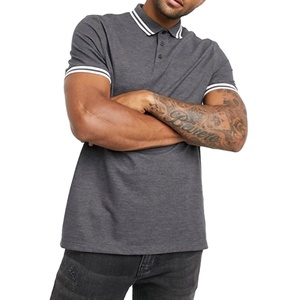 ขายส่งเสื้อผ้าแนวสตรีทลำลองขายสีเรียบง่ายกีฬากอล์ฟระบายอากาศเสื้อยืดผู้ชายเสื้อโปโล - Product Image 1
