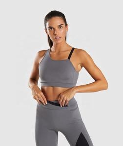 Sujetador deportivo de entrenamiento sin costuras de alto soporte con etiqueta privada personalizada, ropa deportiva Sexy para Yoga, conjunto de 2 piezas, características transpirables - Product Image 1