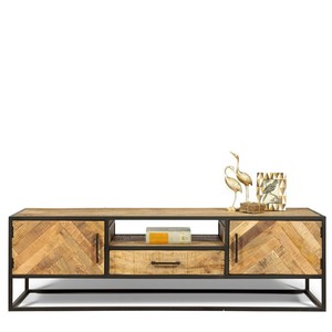 High On Demand Tv Cabinet Retractable Tempered Wooden TV Cabinet With Drawers for Wholesale