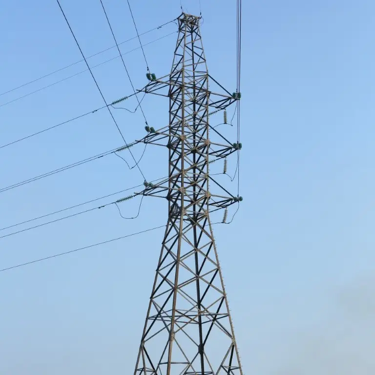 220kv hot-dip-galvanized distribution angle structural steel transmission line monopole tower electrical equipment supplies