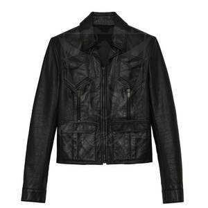 Chaqueta de cuero desgastado para hombre de alta calidad Elevate Your Ride, piel de cordero genuina diseñada para motociclistas a precios mayoristas - Product Image 4