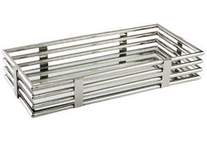 Diseño personalizado de estilo único de tendencia superior para servidor de desayuno de comida Acabado chapado en oro Bandeja decorativa de vidrio de forma ovalada - Product Image 5