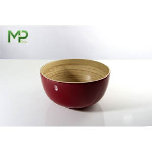 Meilleure vente de bol en bambou à salade écologique Natural Living fait à la main au Vietnam avec une technique personnalisée - Product Image 5