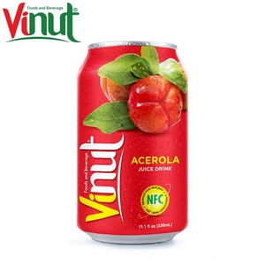 Jus d'acérola 330 ml, formule personnalisée, sain, faible teneur en sucre, fabricant de boissons en marque blanche OEM ODM - Product Image 1