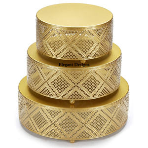 Support à gâteau décoratif pour mariage et occasion Forme ronde Présentoir à gâteau fait main de créateur unique Vente en gros Présentoir à gâteau de luxe - Product Image 3