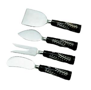 Wholesale Price Luxury Handmade Flatware Cutlery Set Original <b>Bone</b> <b>Handle</b> Stainless Steel Four-Piece Cheese Board Collection - Product Image 6