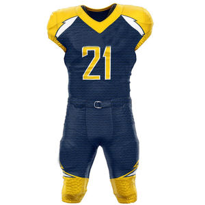 Uniformes de fútbol americano unisex mejor precio ropa deportiva 100% poliéster transpirable manga corta atlética Jersey conjuntos impresos - Product Image 3