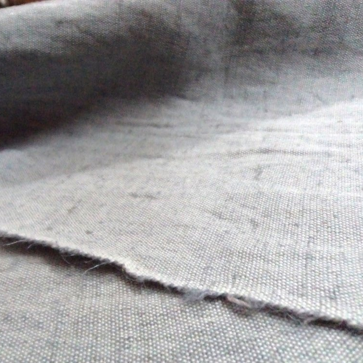 Плотная ткань из льна и хлопка серого цвета для мебели-ручная работа