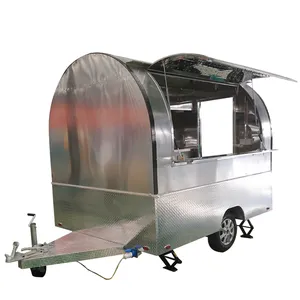 เครป Towable อาหารจานด่วนรถพ่วงรถรับส่งอาหารรถพ่วงสำหรับขายยุโรป