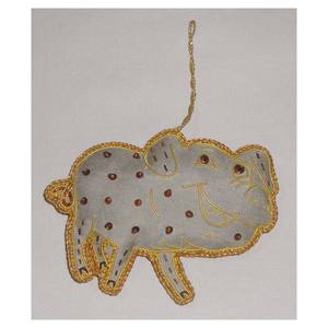 Ornements de Noël faits à la main avec broderie Zari - Product Image 1