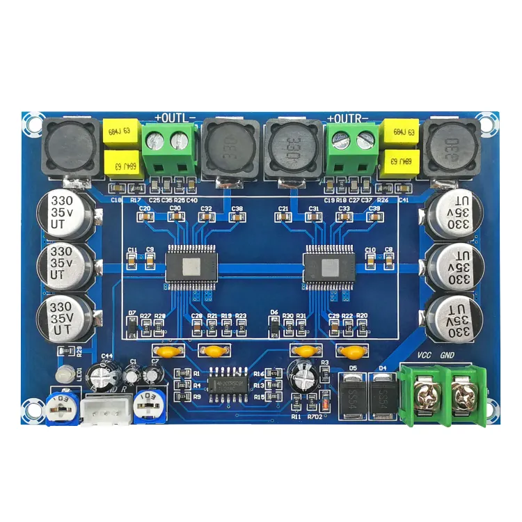 Taidacent High Power Digital TPA3116D2 Amp Board Dual Chip with Preamplifier XH-M569 150 Watt 2 Channel Amplifier