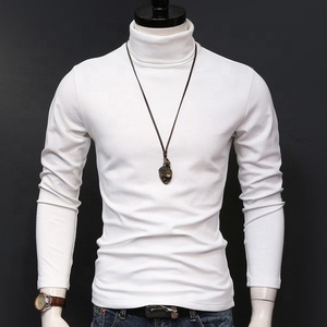 2025 camisetas de algodón 100% ajustadas con cuello redondo de manga larga, camisetas de alta calidad para la temporada de invierno, ropa deportiva para hombres, camisetas - Product Image 4