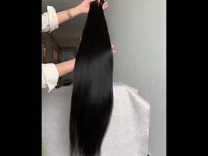 40 pulgadas MOQ 3 Paquetes de extensiones de cabello Remy virgen indio que teje estilos suaves rectos y ondulados en color de cabello Natural - Product Image 6