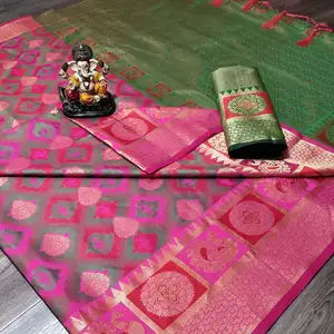 Banarasi Zijde Nieuwe Nieuwste Ontwerp Patola Saree Voor Dames Feestkleding Saree Met Hoge Kwaliteit