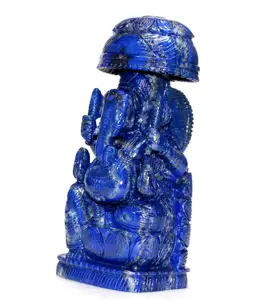 Kerajinan Tangan Lapis Lazuli Hindu Dewa Spiritual Dekorasi Rumah Ukiran Patung Piedras Naturales Kristal Penyembuhan Batu