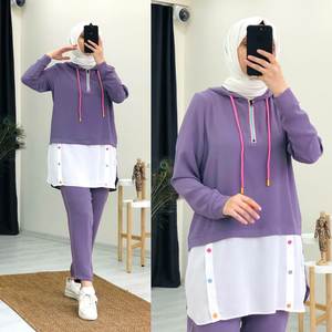 New Season <b>Women</b> Two-piece Long Dress Islamic Clothing Abaya <b>Kaftan</b> Muslim Islamic Fashion Turkish Quality - Product Image 3