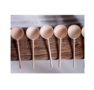 Cuchara escurridora de madera, utensilios de cocina hechos a mano, diseño simple, productos en oferta, 5 piezas - Product Image 1