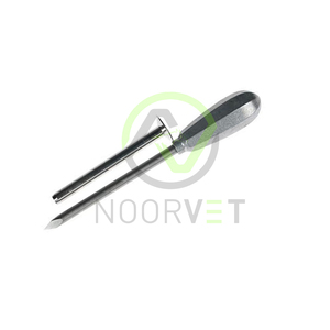 Trocar Cannula สายเอ็นสำหรับสัตวแพทย์,สายเอ็นโลหะมือจับเหล็กและพลาสติกขนาด14ซม. X 4มม. และ5มม. - Product Image 3