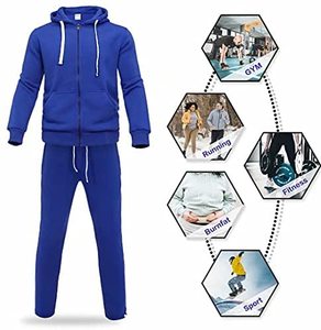 ชุดกีฬาผู้ชาย,หนาเฮฟวี่เวทเชือกหูรูดสองชิ้นชุดวอร์มสวมหัวฤดูใบไม้ร่วงชุดลำลอง - Product Image 1