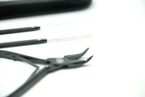 Mayra 5 pouces Micro Ring Cur Pliers Kit Acier Micro Ring Loop/Aiguilles de traction et Extension de cheveux Outil de perlage Noir - Product Image 6