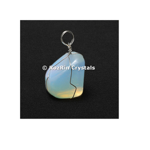 Opalite Wire <b>Wrap</b> Pendant - <b>Wrap</b> Pendant supplier - Product Image 1