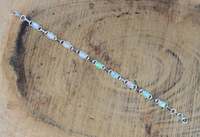 Bracelet manchette religieux en opale d'Éthiopie naturelle, argent sterling 925 plaqué or, neuf pierres ovales, réglable, unisexe, pour mariage