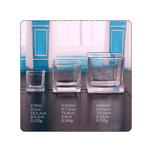 Votif carré en verre décoratif, pour la maison, décoration de Restaurant et d'hôtel, nouvelle collection - Product Image 1