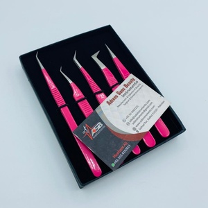 Pinzas de extensión de pestañas Dumont rosa fuerte de acero inoxidable japonés profesional diseño puntiagudo probado a mano sostenible mejor - Product Image 4