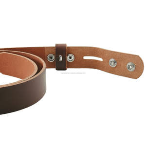 Venta al por mayor de Cinturón liso de cuero suave de búfalo de alta resistencia hecho a mano cinturones de cuero genuino automático de primera capa Gairn - Product Image 4