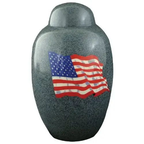 Crematie Urn Amerikaanse Vlag Gedrukt Gedenkteken As Begrafenis Leveringen Decoratieve Aandenken Crematie Urn Doos Aangepast Ontwerp Urnen