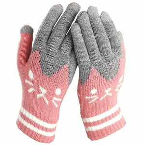 Gants d'hiver à doublure douce pour hommes et femmes, 4 pièces, thermique élastique, avec texture Anti-sport, écran tactile