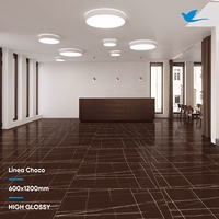 Carreaux de sol/mur en porcelaine aspect marbre brillant moderne 60x60cm beige, résistants aux acides et à l'usure, avec garantie à vie
